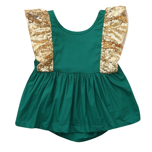 Fashion Summer Infant Baby Girls Ruffles O Neck