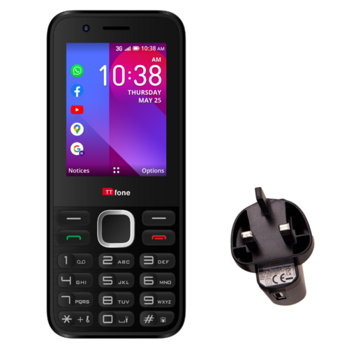 TTfone TT240 Simple Easy to use Mobile Phone with Mains Charger,