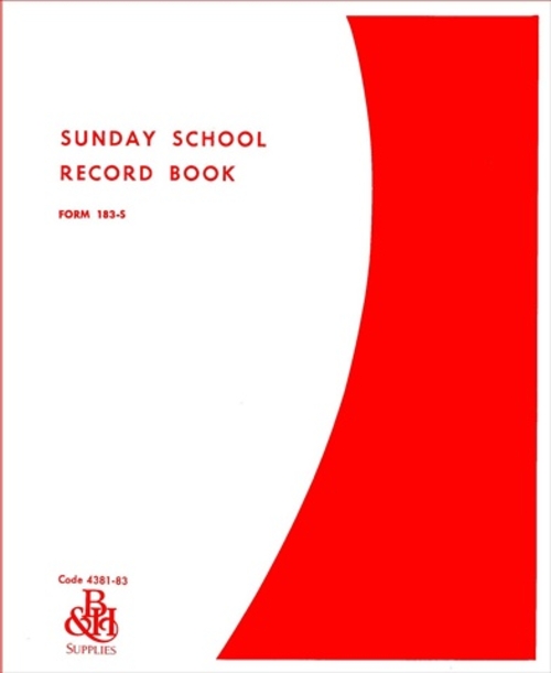 B & H Publishing Group 465267 Sun Sch Sunday School Record Book No. 18