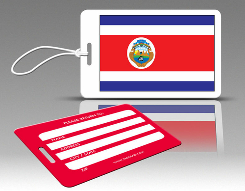 Insight Design 770538 TagCrazy Luggage Tags- Costa Rica Flag- Set of T