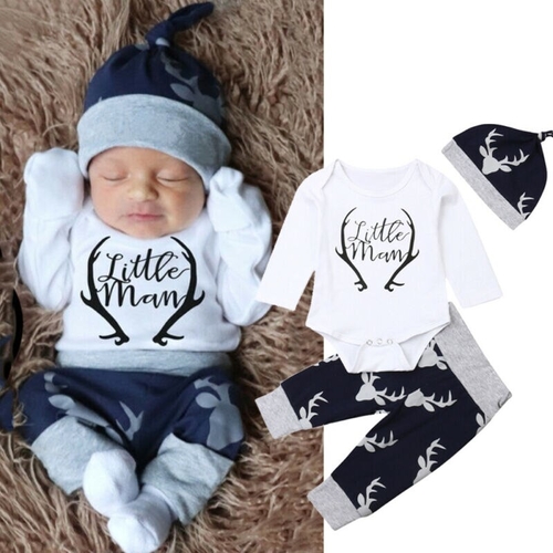 Pudcoco Autumn Newborn kids Baby Boys Clothes Long