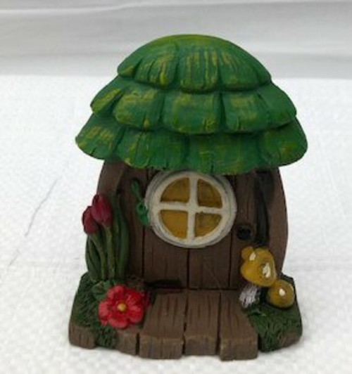 Miniature Leaf-Capped Door Figurine - 4.0"