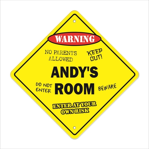 SignMission X-Andys Room 12 x 12 in. Crossing Zone Xing Room Sign - An