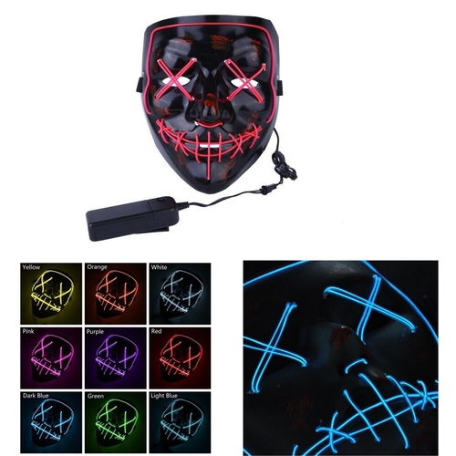 Neon Stitches Mask Halloween Cosplay Mask