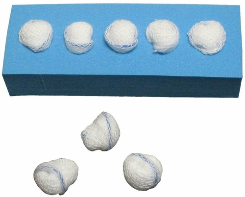 Dukal Case of 500 Peanut Sponges 3/8". Cross Round Gauze Sponges.