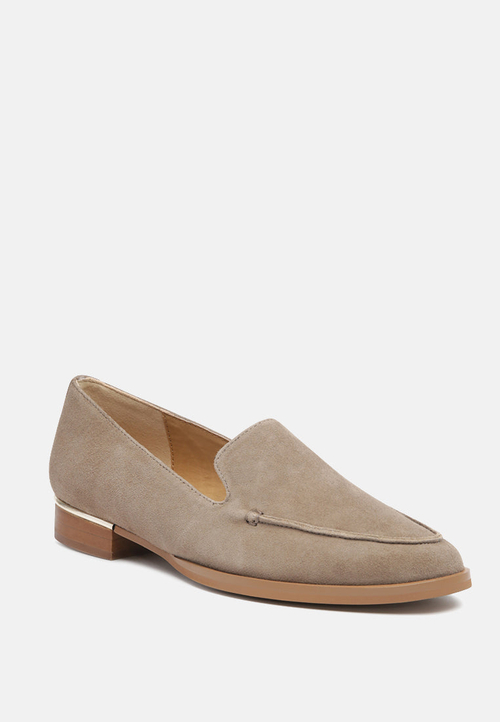 Anna Suede Leather Loafers