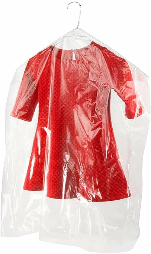 Roll of 650 Clear Garment Covers for Dry Cleaner 21 x 4 x 30 Poly 0.5