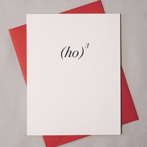 Ho Cubed Math Card