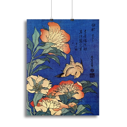 Flowers by Hokusai Canvas Print or Poster