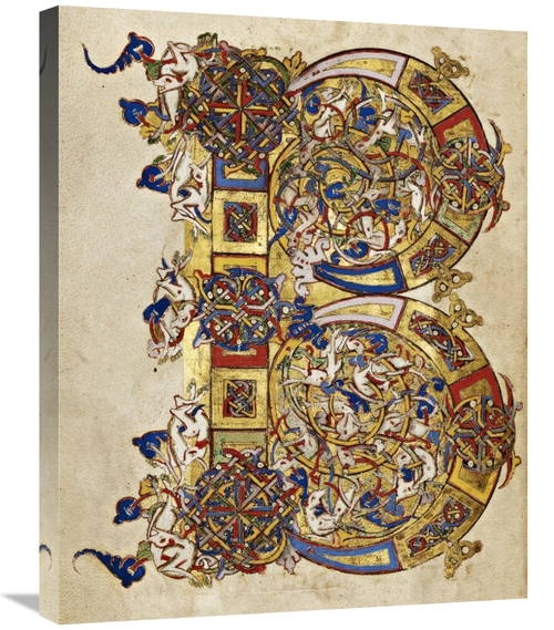 Global Gallery GCS-454764-2228-142 22 x 28 in. Inhabited Initial B Art