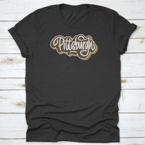 Pittsburgh Pennsylvania Usa Hand Drawn Lettering Vector Design Shirt