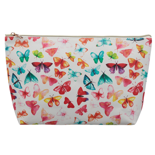 Large PVC Make Up Toiletry Wash Bag - Butterfly House