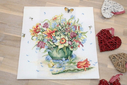 April Bouquet B7000L Counted Cross-Stitch Kit