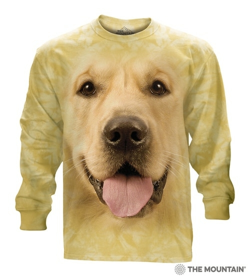 The Mountain 4540231 Tan Big Face Golden Long Sleeve T-Shirt - Medium