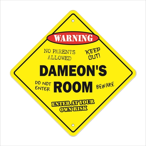 SignMission X-Dameons Room 12 x 12 in. Crossing Zone Xing Room Sign - 