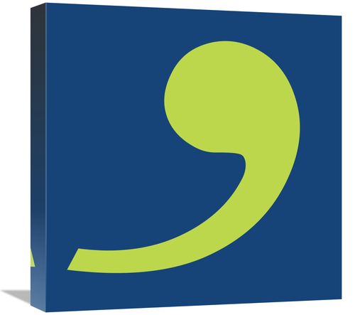 Global Gallery GCS-382200-1818-142 18 x 18 in. Bold Type - Comma Art P