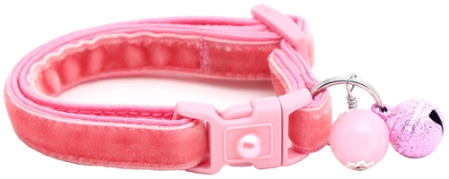 Main Soft Dusty Rose Velvet Cat Collar image