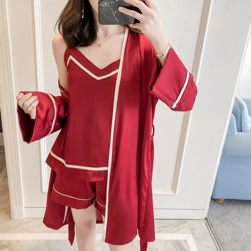 2019 Summer Women Pajamas Sets Ladies Pijama Satin