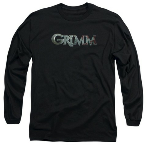 Trevco Grimm-Bloody Logo Long Sleeve Adult 18-1 Tee, Black - Small