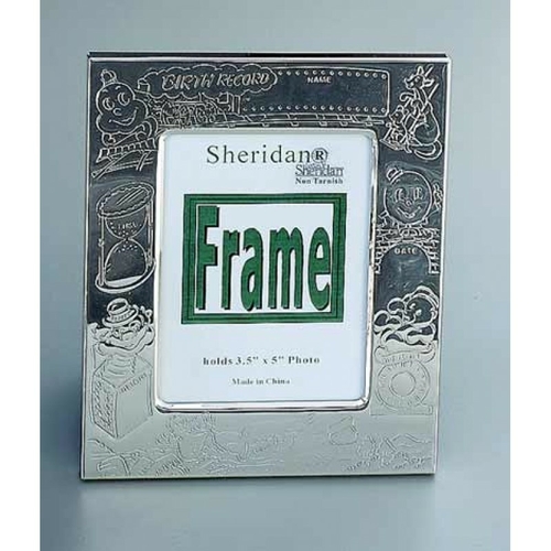 Creative Gifts International 023053 3.5 x 5 in. Nickel Plated Birth Re