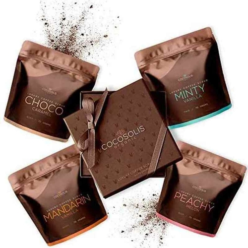 Facial Exfoliator Luxury Coffee Scrub Box Cocosolis Luxury Coffee