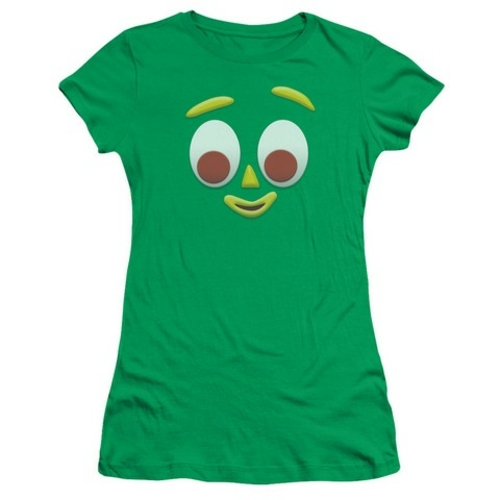 Trevco Gumby-Gumbme Short Sleeve Junior Sheer Tee, Kelly Green - L