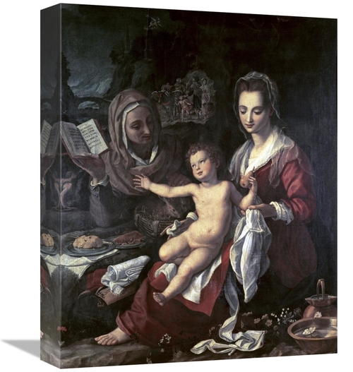 Global Gallery GCS-276877-16-142 16 in. Holy Family Art Print - Agnolo