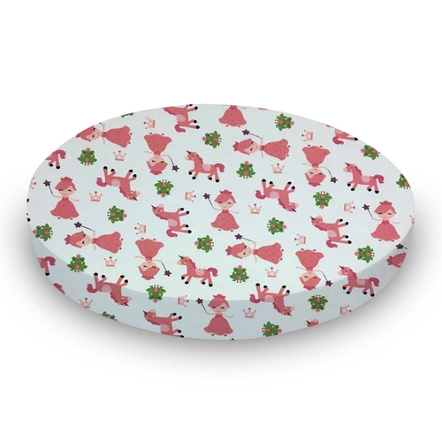 SheetWorld Fitted Oval Crib Sheet Fits Stokke Mini - 100% Cotton
