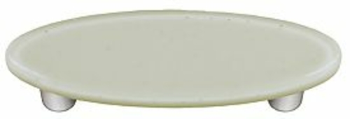 Hot Knobs HK1041-POB Driftwood Gray Oval Glass Cabinet Pull - Black Po