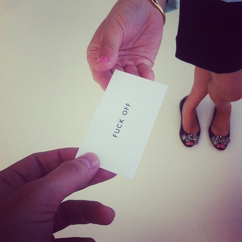 Fuck OFF Calling Cards