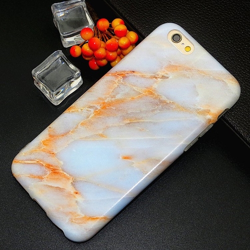 Orange Ice Marble iPhone Case