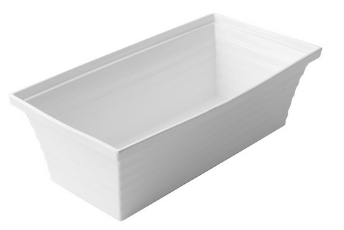 Bon Chef 53104WHITE 10.25 x 19 x 6 in. Americana Square 3 quart Bowl&#