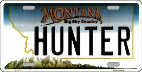 Smart Blonde LP-11122 6 x 12 in. Hunter Montana Novelty Metal Vanity L