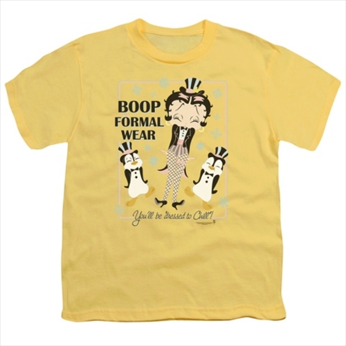 Trevco Boop-Dressed To Chill - Short Sleeve Youth 18-1 Tee - Banana- M