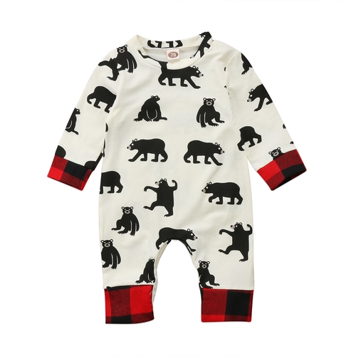 Bear Bum Happy Xmas Newborn Kid Baby Boy Girl