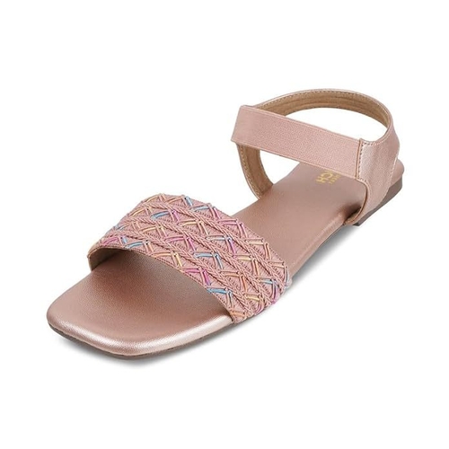 Flat Sandals For Women - Stylish Braided Strap with Ankle Support -