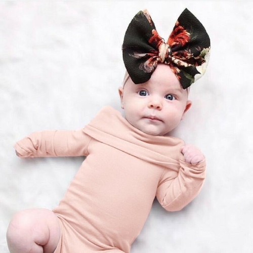 0 24M Lapel Floral Ruffles Jumpsuit Romper Newborn