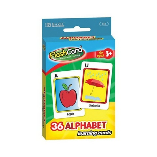 Bazic 548 Alphabet Preschool Flash Cards (36/Pack) Pack of 24