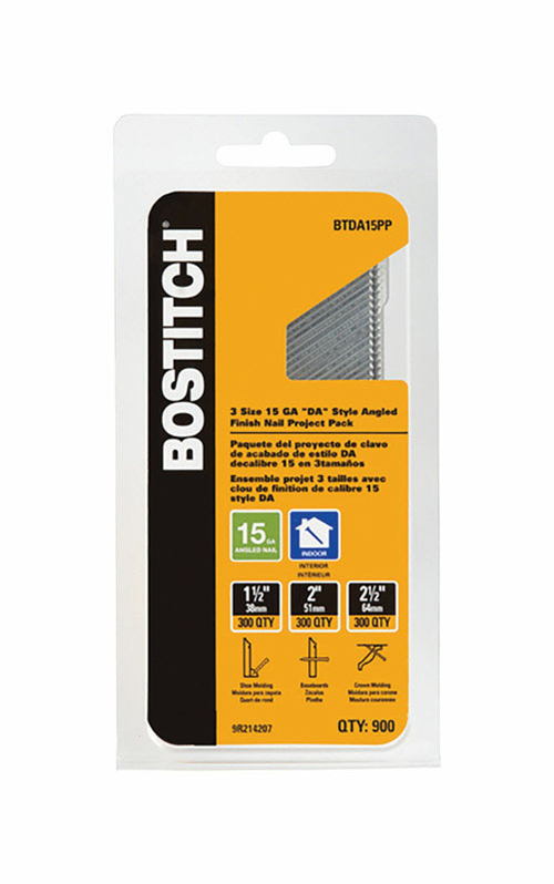 Bostitch 2801942 15 Gauge Smooth Shank Angled Strip Finish Nails, 