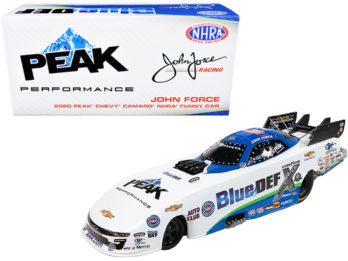 2020 Peak Chevrolet Camaro #4 John Force \BlueDEF\" NHRA Funny Car