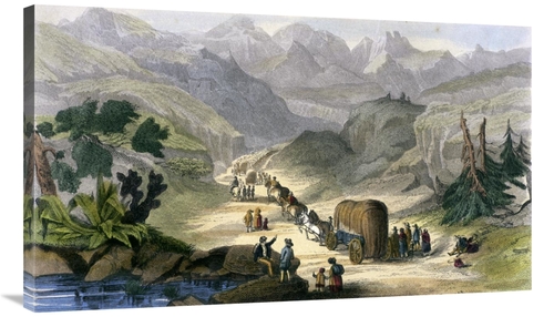 40 in. Emigrant Party on the Road to California Art Print - Unknown