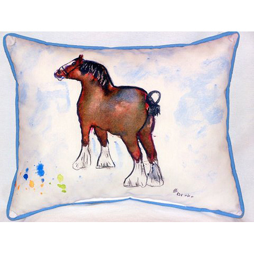 Betsy Drake HJ936 Clydesdale Large Indoor & Outdoor Pillow 16 x 20
