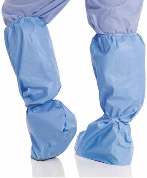 Disposable Boot Covers 18" Tall. Pack of 10 Blue Shoe Covers. PP 50