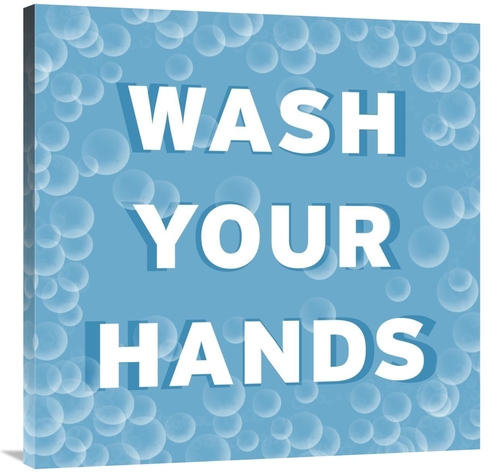 Global Gallery GCS-453841-3636-142 36 x 36 in. Bathroom Signs - Bubble