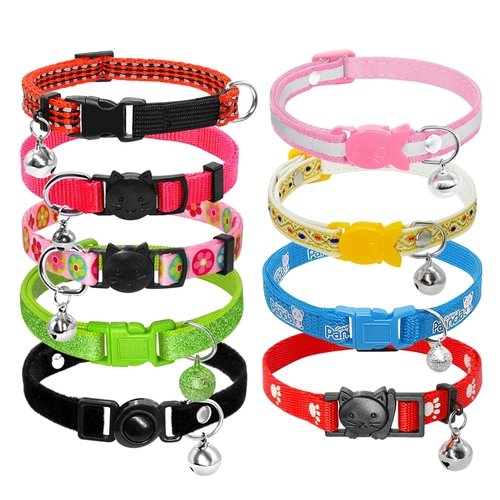Quick Release Cat Collar Nylon Cat Collars Cute