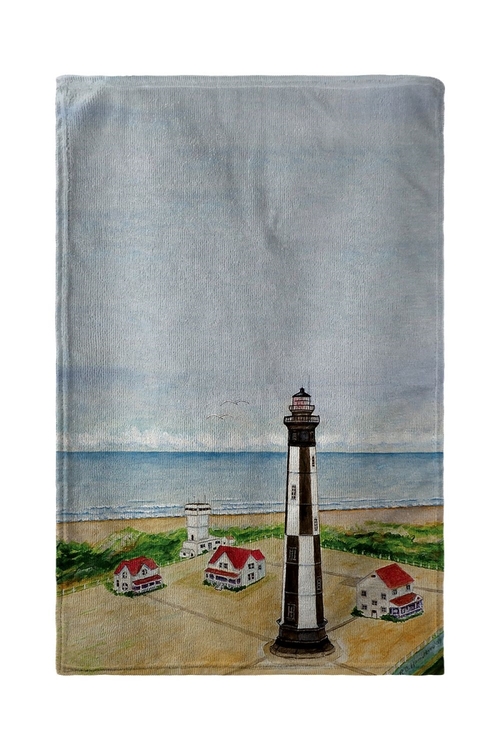 Main Betsy Drake BT737 30 x 50 in. Cape Henry Lighthouse Beach Towel image