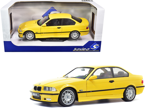 1994 BMW E30 M3 Jaune Dakar Yellow 1/18 Diecast Model Car by Solido