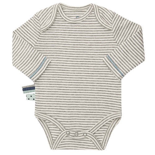 OrganicEra Organic Long Slevee Baby Bodysuit, Striped