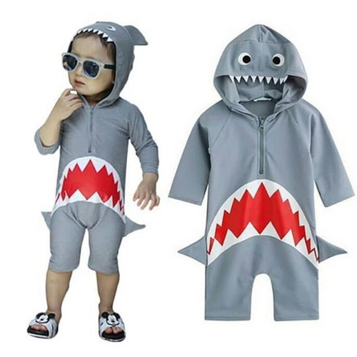 Novelty Newborn Baby Boy 3D Shark Romper Autumn