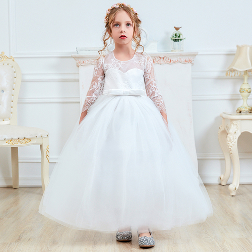 My Princess Fancy Kids Bridesmaid Long Lace Girls